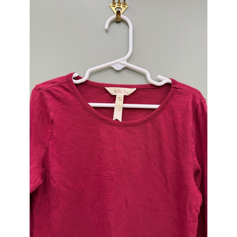 Matilda Jane Girls Size 8 Bell Sleeve Top Berry Pink Boho Peasant Shirt - Picture 2 of 5